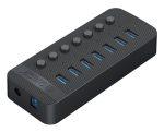 ORICO USB hub CT2U3-7AB με διακόπτες, 7x θυρών, USB 3.0, 5Gbps, USB σύνδεση, μαύρο - Image 6