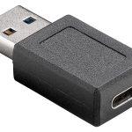 POWERTECH αντάπτορας USB 3.1 σε USB-C PTH-066, 5Gbps, μαύρο