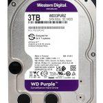 WD σκληρός δίσκος 3.5" Purple Surveillance 3TB, 256MB, 5400RPM, SATA III