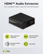 GOOBAY HDMI audio extractor 79138, 4K/30Hz, μαύρο - Image 3