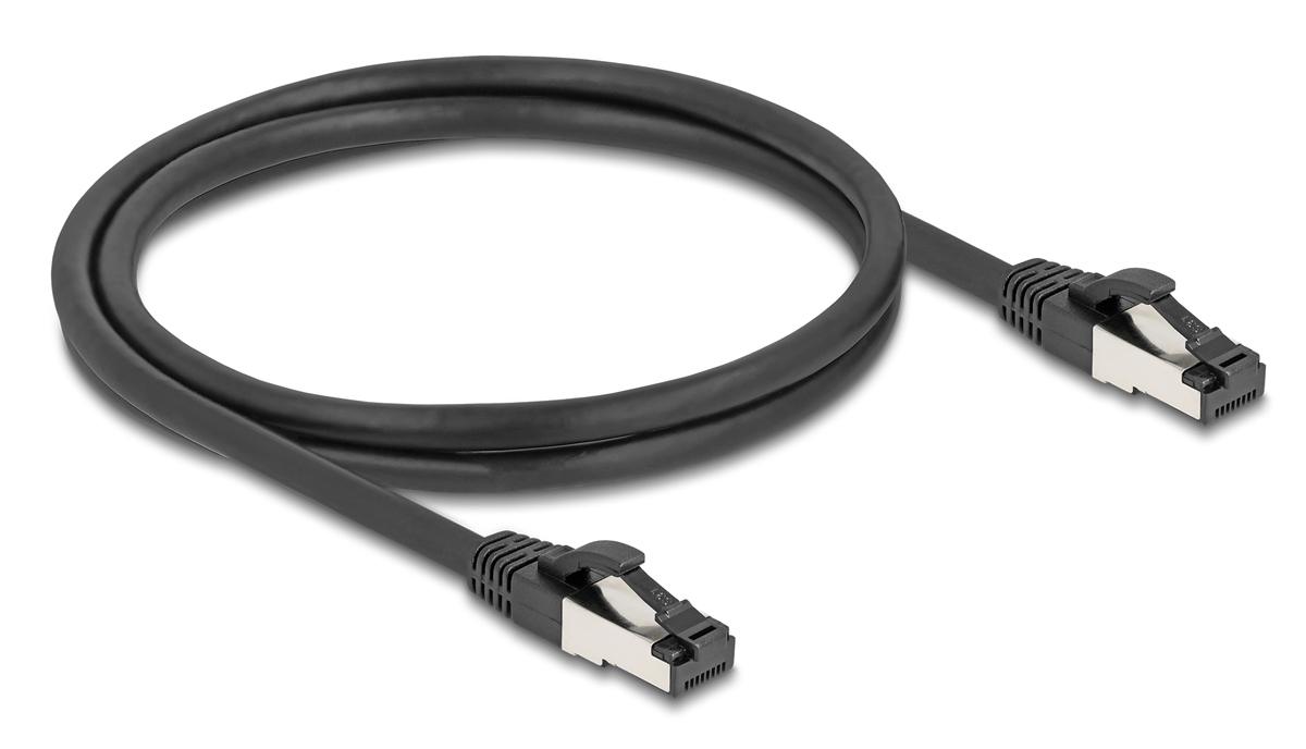 80571 DELOCK καλώδιο δικτύου 80571, CAT 8.1 S/FTP, copper, 2000MHz, 1m, μαύρο - Image 1