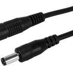 POWERTECH καλώδιο προέκτασης τροφοδοσίας CAB-H200, 5.5x2.5mm, 1.5m, μαύρο