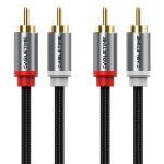 CABLETIME καλώδιο ήχου 2x RCA σε 2x RCA CT-RCA, 2m, μαύρο