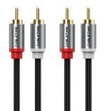 CABLETIME καλώδιο ήχου 2x RCA σε 2x RCA CT-RCA, 2m, μαύρο