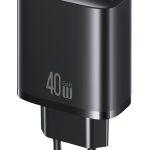 USAMS φορτιστής τοίχου CC330, 2x USB & 2x USB-C, 40W, GaN, μαύρος