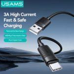USAMS καλώδιο USB-C σε USB SJ777, 3A, 480Mbps, 1m, μαύρο - Image 3