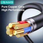 USAMS καλώδιο USB-C σε USB SJ777, 3A, 480Mbps, 1m, μαύρο - Image 4