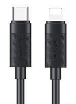 USAMS καλώδιο Lightning σε USB-C SJ781, 30W, 480Mbps, 1m, μαύρο