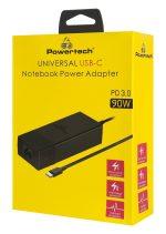 POWERTECH φορτιστής laptop PT-1604, USB-C PD, 90W, μαύρος - Image 3