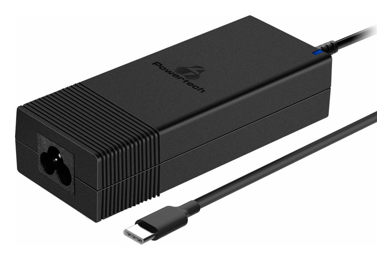 PT-1604 POWERTECH φορτιστής laptop PT-1604, USB-C PD, 90W, μαύρος - Image 1