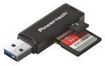 POWERTECH card reader PT-1605 για SD & micro SD, USB 3.0, 5Gbps, μαύρο - Image 3