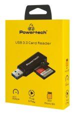 POWERTECH card reader PT-1605 για SD & micro SD, USB 3.0, 5Gbps, μαύρο - Image 4