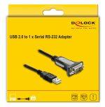 DELOCK καλώδιο USB σε RS-232 66922, 921.6Kbps, 3m, μαύρο - Image 4