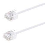 POWERTECH καλώδιο δικτύου CAB-N468, Cat 6A U/UTP, ultra slim, copper, 500MHz, 0.25m, λευκό