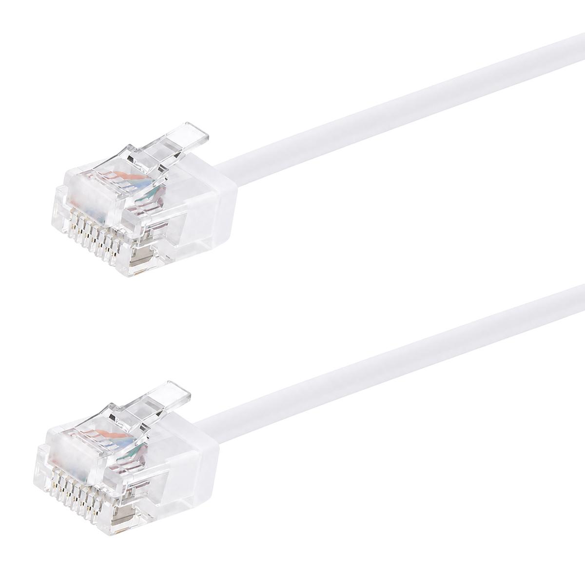 CAB-N473 POWERTECH καλώδιο δικτύου CAB-N473, Cat 6A U/UTP, ultra slim, copper, 500MHz, 3m, λευκό - Image 1