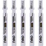 DELI σετ λάμες σέγας DH-QJT012-E4 για μέταλλο, T118B, 5τμχ
