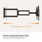 BRATECK επιτοίχια βάση τηλεόρασης LPA95-465XL, 37-86", έως 50kg, full motion - Image 3
