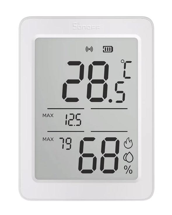 SNZB-02DR2 SONOFF smart θερμόμετρο & υγρασιόμετρο AirGuard TH, έως 60°C, ZigBee 3.0 & Bluetooth, λευκό - Image 1