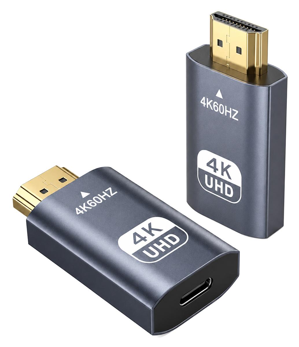 CAB-UC104 POWERTECH αντάπτορας HDMI σε USB-C CAB-UC104, 4K/60Hz, γκρι - Image 1