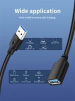 CABLETIME καλώδιο προέκτασης USB CT-C160-U3-AMAFN, 5Gbps, 2m, μαύρο - Image 4