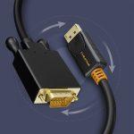 CABLETIME καλώδιο DisplayPort σε VGA CT-AV585-04G, 1080p, 1.8m, μαύρο - Image 2