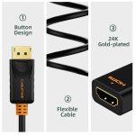 CABLETIME αντάπτορας DisplayPort σε HDMI CT-AV586-01G4K, 4K/30Hz, μαύρος - Image 3