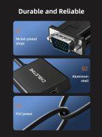 CABLETIME αντάπτορας VGA σε HDMI CT-AV582-VGAH με 3.5mm & micro USB, 1080p/60Hz, μαύρος - Image 3
