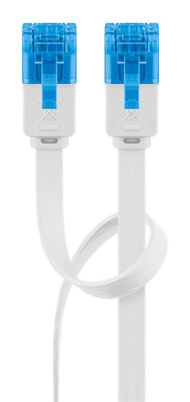96325 GOOBAY καλώδιο δικτύου 96325, CAT 6A U/UTP, flat, 500MHz, Copper, 2m, λευκό - Image 1