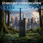 ALERVITES ασύρματος πομποδέκτης AT2, 2W, UHF 400-480MHz, Bluetooth, γκρι - Image 6