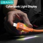 USAMS καλώδιο Lightning σε USB-C SJ776, 30W, 480Mbps, 1.2m, πορτοκαλί - Image 2
