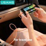 USAMS καλώδιο Lightning σε USB-C SJ776, 30W, 480Mbps, 1.2m, πορτοκαλί - Image 4