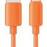 USAMS καλώδιο USB-C σε USB SJ786, σιλικόνης, 3A, 480Mbps, 1m, πορτοκαλί