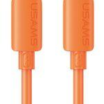 USAMS καλώδιο USB-C SJ787, σιλικόνης, 60W, 480Mbps, 1m, πορτοκαλί