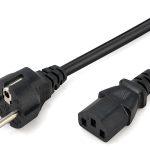 POWERTECH καλώδιο τροφοδοσίας CAB-P050, 3x 0.75mm², CCS, 1m, μαύρο